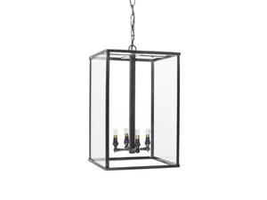 VITRINE PETITE LANTERN SUSPENSION - Brass pendant lamp _ Authentage Lighting